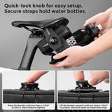 ROCKBROS Water-Resistant Bike Saddle Bag with Water Bottle Holder & Taillight Hanger – Large Capacity Rear Seat Pack for Road & Mountain Cycling