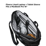 ALPAKA Bravo Tote Bag for 16 Inch MacBook Pro – Weatherproof 16 Inch Laptop Briefcase for Men & Women, Work Travel Tote with Adjustable Shoulder Strap, Black Axoflux 600D