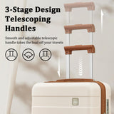 imiomo Hard Shell Luggage Sets 5 Piece for Women, Lightweight Hardside Rolling Suitcase Set with Spinner Wheels and TSA Lock, RoseGold