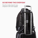 Wenger Legacy 16 inch Laptop Backpack, Men's and Women's Laptop Bag, Black/Gray, One Size