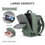 coowoz Travel Backpack For Women Men,Carry On Backpack,Hiking Backpack Waterproof Outdoor Sports Rucksack Casual Daypack Travel Essentials(Olive Green)