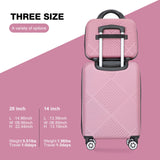 Tripcomp 2 Piece Carry on Luggage Set, Airline Approved 20 Inch Luggage with Cosmetic Case HardShell Suitcase with Spinner Wheels, Lightweight Durable Hardside Suitcases Set, Pink