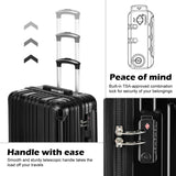 COOLIFE Luggage Expandable Suitcase PC+ABS 3 Piece Set with TSA Lock Spinner Carry on 20in24in28in (Sliver, 3 piece set)