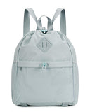 WANDF Drawstring Backpack for Women, Lightweight Gym Bag with Yoga Mat Strap, Water-Resistant String Backpack with Mesh Pocket (Grey, Patent Pending)