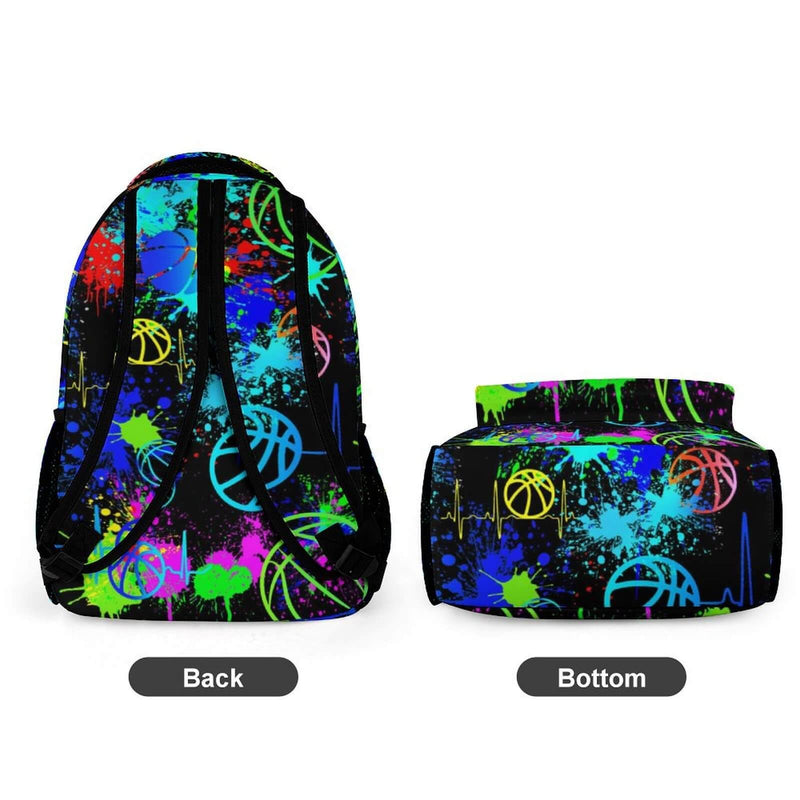 CaomeiWu Basketball School Backpack for Kids Girls Boys, 16 Inch Cool Basketball Themed Bookbag, Personality School Backpack for Students Children, sustainable, Lightweight, Large Capacity