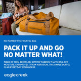 Eagle Creek No Matter What Duffel Bag - Eco Friendly Duffel for Sustainable Travel - Adjustable Shoulder Strap - Multiple Carry Options - Easy to Store - Safari Brown - 90L