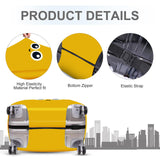 ANNA QUEEN Cute Smiley Face Luggage Cover, Yellow Cartoon Suitcase Protector with Big Eyes Design, Stretchable, Washable Travel Cover for 28-30 Inch Luggage
