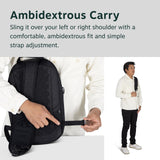 Osprey Quasar Shoulder Sling Bag - Everyday Crossbody Backpack with Laptop Sleeve, Bottle Pocket, & Phone Pocket, Black