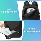 YHXONEOK Soccer Bag, Lightweight Soccer backpack with Ball Compartment & Shoe Compartment for Basketball Volleyball & Football, Large and Water Resistant Sports Backpack for Son Daughter Men Women
