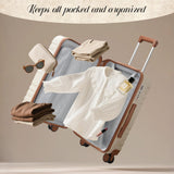 CASELLY Luggage Sets with spinner wheels, PC+ABS Hard Shell Travel Luggage,Lightweight Carry-on suitcases with TSA Lock,YKK Zippers (Black, 5 piece sets(20/24/28/DB/TB))