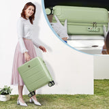 Hanke 16 Inch Underseat Carry On Luggage with Wheels Hard Shell Mini Small Suitcases Carry On Bag for Airline Approved TSA Luggage Lightweight Travel Suitcase(Bamboo Green)
