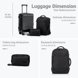 Rosamo 3 piece Luggage Set Expandable Suitcase 22x14x9 Airline Approved Carry on, Front Opening ABS Hard Case Suitcases with Spinner Wheels, TSA Lock
