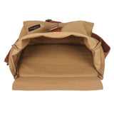 TOURBON Canvas Cycling Bike Handlebar Bag Bicycle Saddlebags Shoulder Messenger Storage (Khaki)