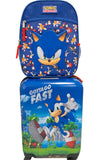 AI ACCESSORY INNOVATIONS Sonic the Hedgehog Kids Luggage and Backpack Set - 18" Luggage Suitcase With Wheels, 13.75" Backpack