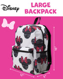 Fast Forward Disney Minnie Mouse Kids Backpack for School - 16" Girls Backpack Bookbag for Preschool Kindergarten Elementary, Size One Size, Minnie White