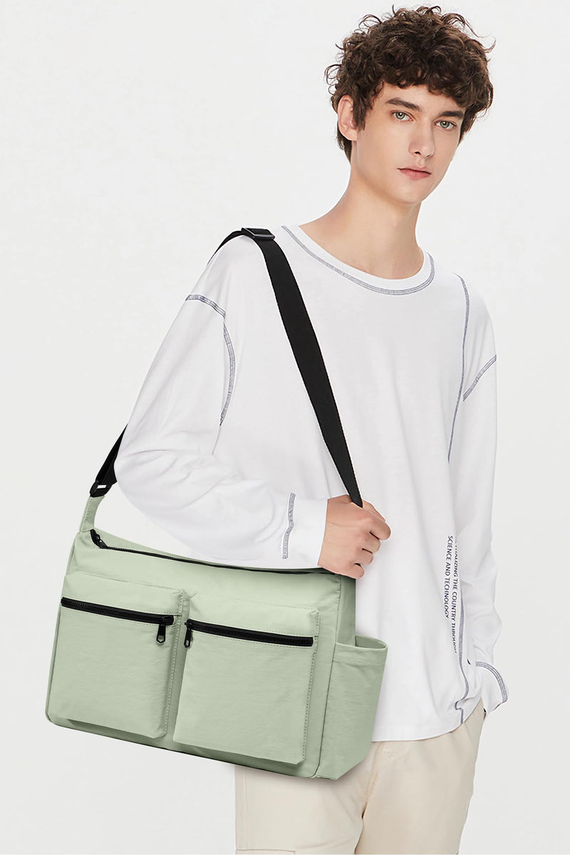 KALIDI Nylon Crossbody Bag Women Men Casual Cross Body Purse Lightweight Waterproof Messenger Bag For College Work Travel Gym