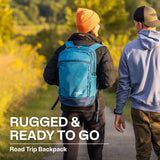RTIC Road Trip Backpack Bag for Hiking, Travel, Computer, Business, Work, Commuting, Men, Women, Adults, Large, with Laptop Sleeve, Olive Midnight Camo
