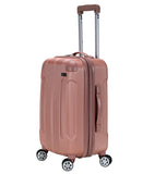 Rockland London Hardside Spinner Wheel Luggage, Rosegold, Carry-On 20-Inch