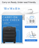 LUGGEX 16 Inch Underseat Carry On Luggage with Spinner Wheels, UDS Softside Lightweight Suitcase for 2-Day Travel (UX-Pro, Black, 16-Inch)