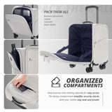 Verage Underseat Carry On Luggage with Spinner Wheels (Cloud Gray, 14.5-Inch Plus Underseat Pro)