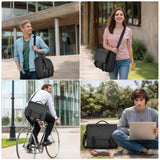 MATEIN Messenger Bag for Men, Briefcases Lightweight Men's Laptop Bag 15.6 inch Water Resistant Crossbody School Satchel Bags Computer Work Office Bag with Shoulder Strap, Black