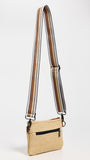 Think Royln Women's Raffia Bum Bag, Dune/Saddle, One Size