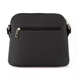 SG SUGU Lunar Lightweight Medium Dome Crossbody Bag Shoulder Bag with Double Tassels | Zipper Pocket | Adjustable Strap|Black