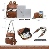 AGLOD Leather Backpack Purse for Women Designer Ladies Shoulder Bag Fashion Faux Work Travel Daypack