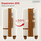 Joyway Expandable Carry on Luggage Sets Airline Approved, Lightweight Hard Shell 20 Inch Carry-on Suitcase with Spinner Wheels