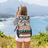 Aztec Backpack for School, Ethnic Western Style Running Horse Laptop Backpack Water Resistant Bookbag for Casual Travel Hiking Camping Outdoor Daypack Shoulder Bag for Teenager Boys Girls Kids
