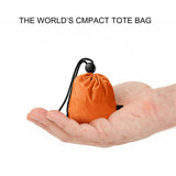KALIDI Compact Tote Shopping bag Lightweight Foldable Tiny Reusable Grocery Shoulder Bag Crossbody