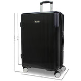 World Traveler Dejuno Monarch 26-Inch Lightweight Hardside Polycarbonate Expandable Spinner Luggage with TSA Lock - Black