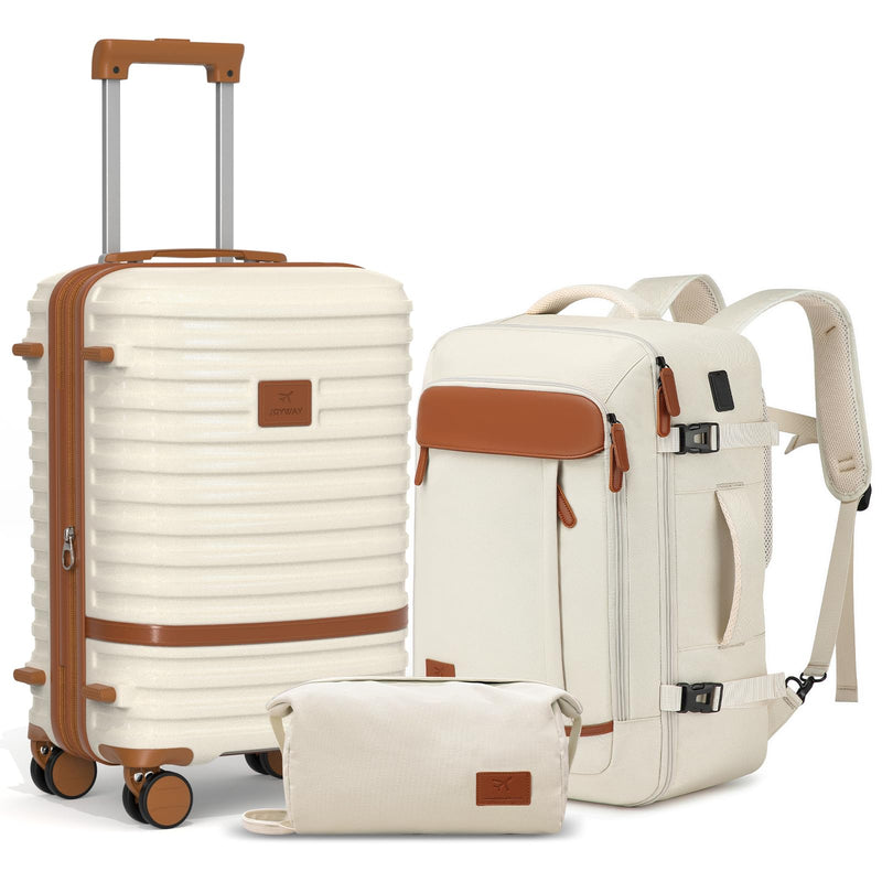 Joyway Expandable Carry on Luggage Sets Airline Approved, Lightweight Hard Shell 20 Inch Carry-on Suitcase with Spinner Wheels