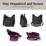 Criss Cross - Lightweight 10"x11" Womens Crossbody Nylon Travel Bag, Everyday Bag