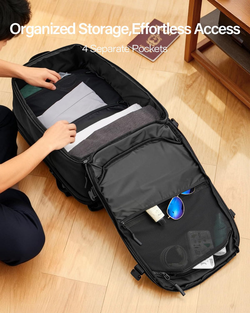 GHERSON Travel Laptop Backpack, TSA Friendly Flight Approved Carry-on Luggage,Water-resistant Lightweight Business Rucksack，Durable Large Weekender Bag Daypack Fits 17.3 Inch Laptop