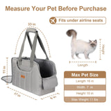 Dog Purse Carrier for Small Dogs Cats Rabbits Up to 13lbs, Lightweight Pet Sling Carriers with Crossbody Strap, Portable Puppy Soft Sided Tote Bag Carrier for Vet,Hiking,Travel Gray