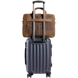 Leather briefcase 18 Inch Laptop Messenger Bags for Men and Women Best Office briefcase Satchel Bag