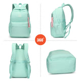 Reqinqin SUNEIGHT 30L Girls School Backpack Waterproof Large Capacity-Lightweight Travel Bookbag for Elementary Students Ages 6-18 Years Old,Durable Toddler Backpack for Kids (Green)