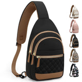 Capolo Sling Bag for Women Men Waterproof Crossbody Bags for Women Trendy Casual Fanny Pack with Convertible Shoulder Strap Chest Bag for Travel Hiking(Black, Medium)