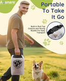 Aosnare Pet Food Storage Bag for Travel - Transparent Leak-Proof Dog Food Container with Roll-Top Closure, Keeps Kibble Fresh for Camping Trip, Dog Boarding, Weekend Getaways (14 Cups)