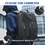 MATEIN Classic Waterproof Laptop Backpack 17 Inch, Anti Theft Business Backpack with Lock, Large TSA Tech Backpacks College Computer Back Pack for Men Work Office Travel, Black