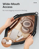 HOTOR Travel Duffel Bag - Weekender Bags for Women, Gym Tote Bags with Shoe Compartment, Carry On Overnight Bag with Toiletry Bag for Travel Essentials and Travel Accessories, Black, 13.4"×17.3"×7.9"