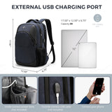 Swissdigital Design Travel Laptop Backpack, Laptops Backpack with USB Charging Port for Men Women Fits 16 Inch Notebook, Black | SD1670-01