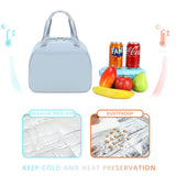 abshoo Lunch Bag for Women Girls Reusable Tote Lunch Bags Insulated Lunch Bag for School Work Picnic Travel (LightsteelBlue)