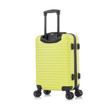 InUSA DEEP Luggage with GEL Handle | Spacious Traveling Suitcases, Travel Suitcase with Dual Spinner Wheels and Studs | 20 Inch Carry On Hardside Luggage | Green