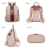 MKP COLLECTION Women Fashion Backpack Purse Multi Pockets Anti-Theft Rucksack Travel Shoulder Bag Handbag Set 2pcs