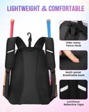 MATEIN Softball Bag, Lightweight Baseball Backpack with Shoe Compartment, Baseball Bag with Fence Hook for TBall Bat & Equipment, Softball Gifts Catchers Backpack for Women Fit Batting Glove, Helmet