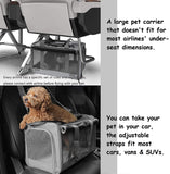 GAPZER Pet Carrier for Large Cats, Soft-Sided Cat Carrier for Medium Big Cats and Puppy up to 20lbs, Washable Dog Carrier Privacy Protection for Home Outdoor Travel