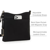 TUMI - Voyageur Tyler Crossbody - Nylon Crossbody Bag - Business, Travel Bag - Stain, Water-Resistant - Stylish Purse - Black & Gold