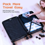 Rosamo Luggage Sets 3 Piece, ABS Suitcase Set (20/24/28), Hardside luggage with Spinner Wheels, Travel Luggage,14x8x9 Airline Approved Carry on, Lightweight Luggage with High-Security Lock